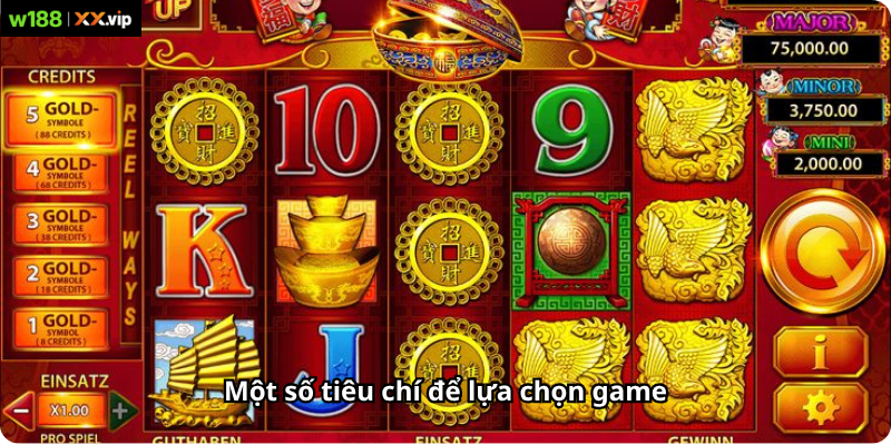 Một số tiêu chí để lựa chọn game