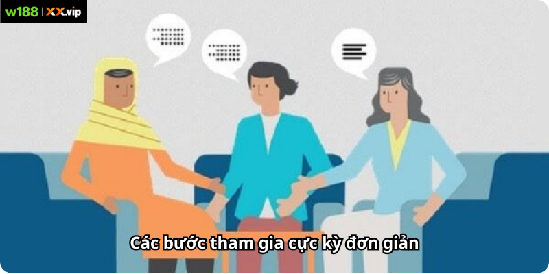 Các bước tham gia cực kỳ đơn giản